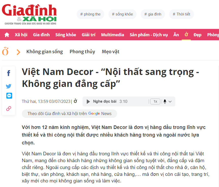 báo chí nói về Việt Nam Decor