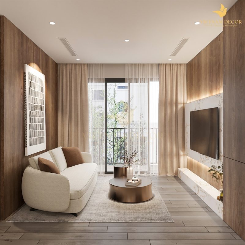 Mẫu thiết kế nội thất chung cư 60m2 đẹp, hiện đại & tiện nghi