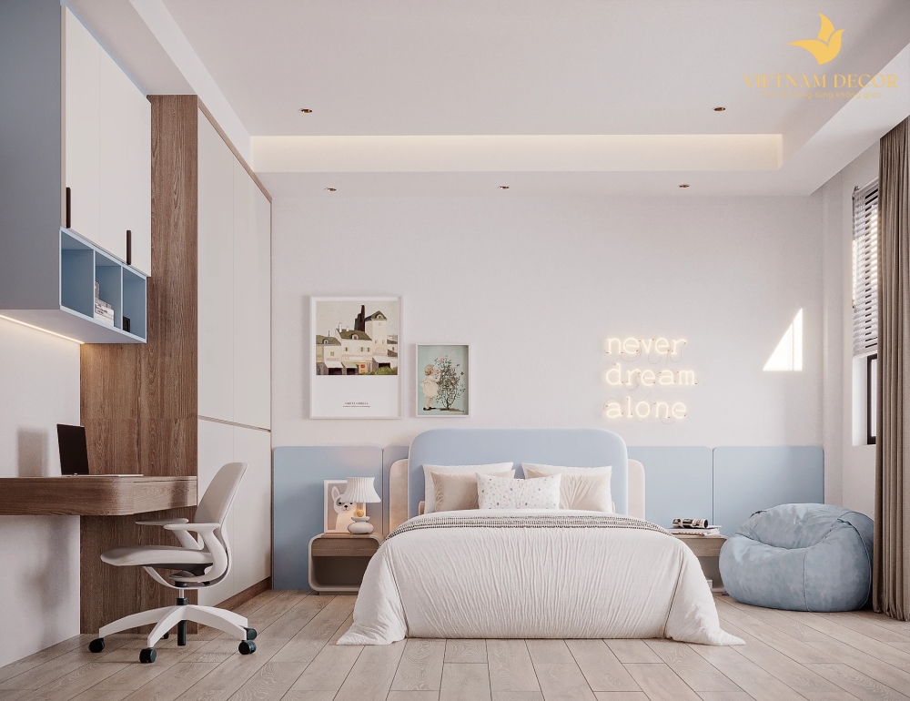 thiết kế phòng ngủ nhỏ đẹp cho nữ