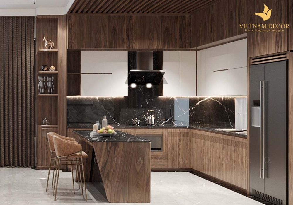 thiết kế bàn bếp đẹp