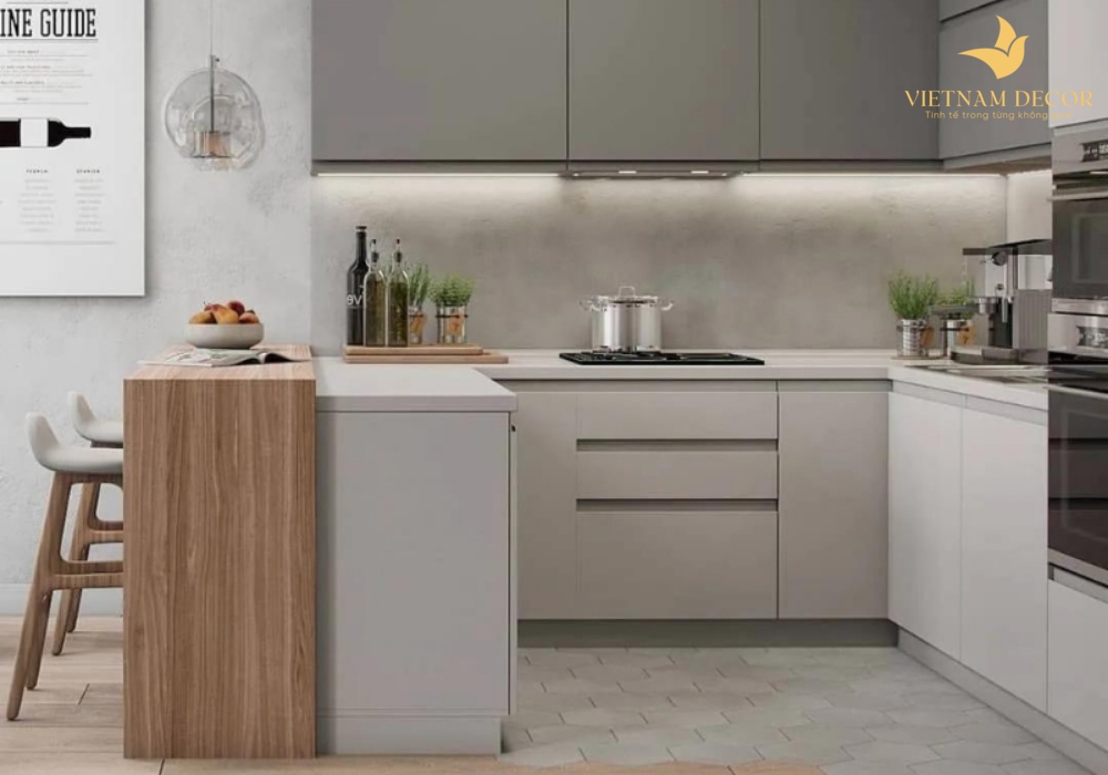 không gian bếp hiện đại