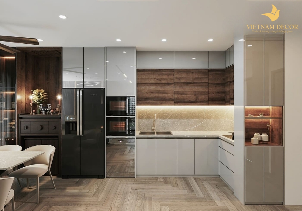 thiết kế phòng bếp hiện đại