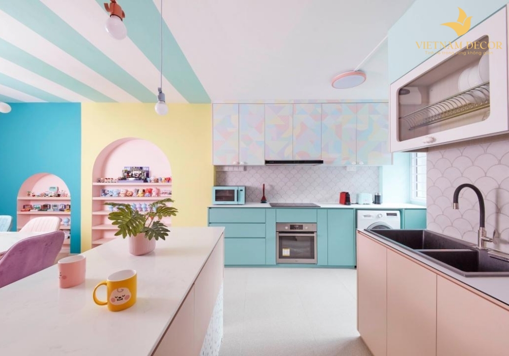 không gian bếp đẹp hiện đại