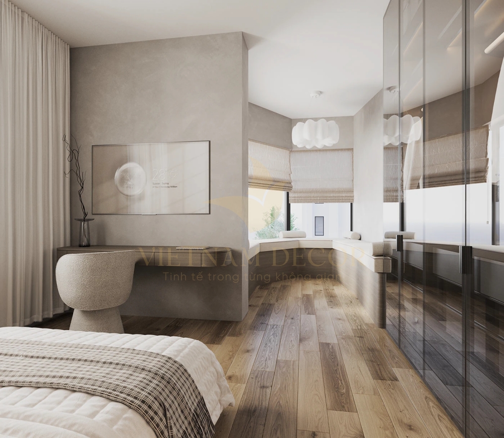 thiết kế vách ngăn phòng ngủ