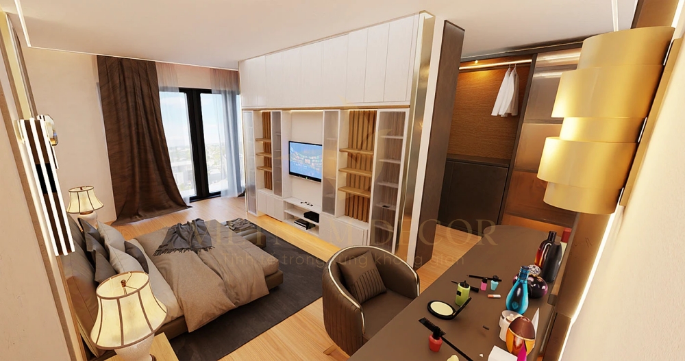 vách ngăn phòng ngủ đẹp