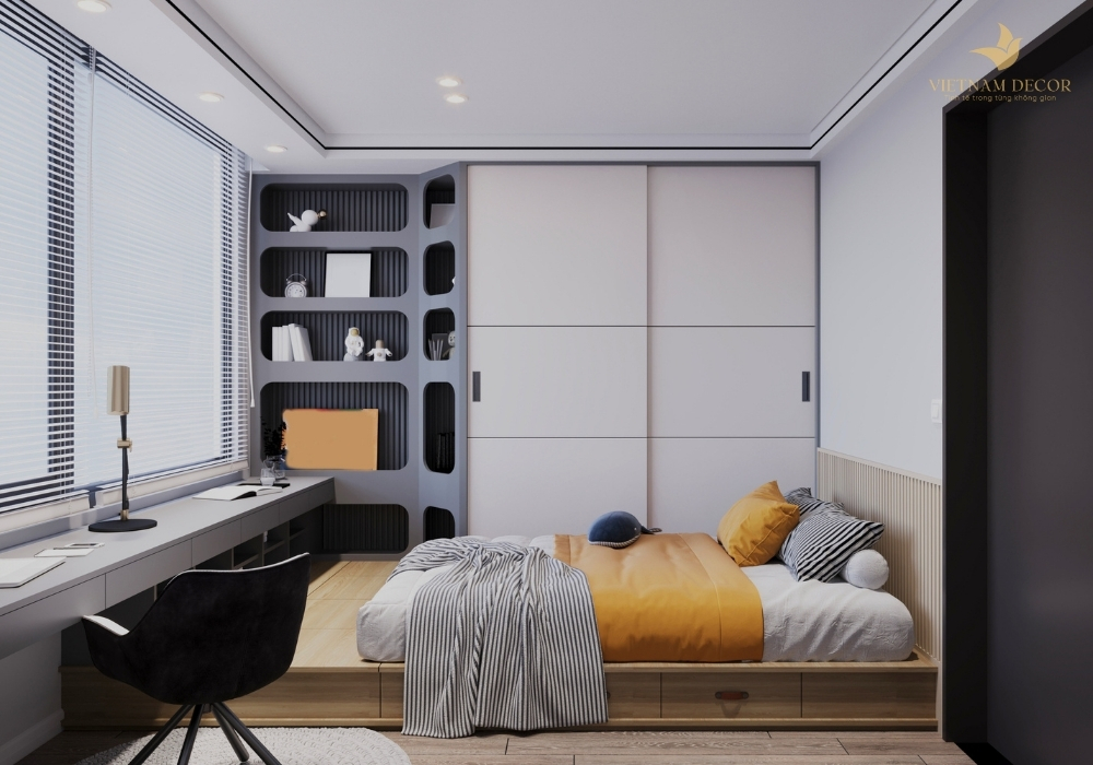 thiết kế phòng ngủ nhỏ 10m2