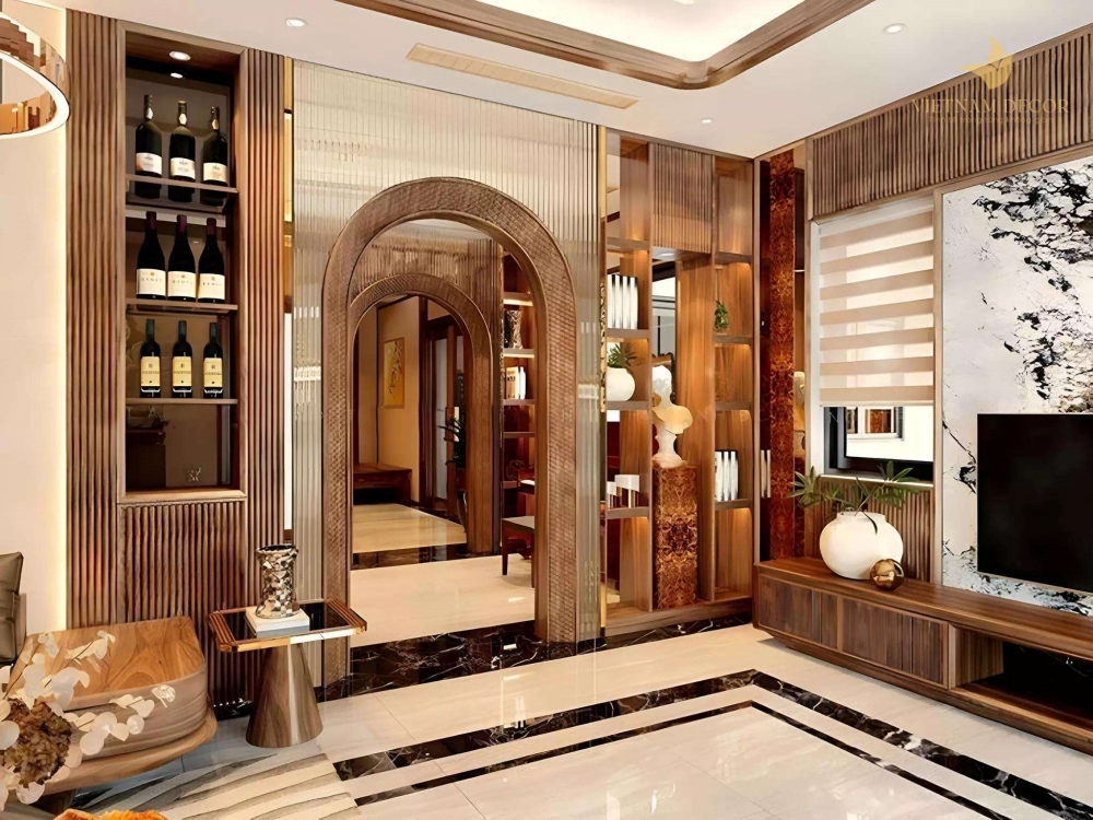 tủ trang trí phòng khách