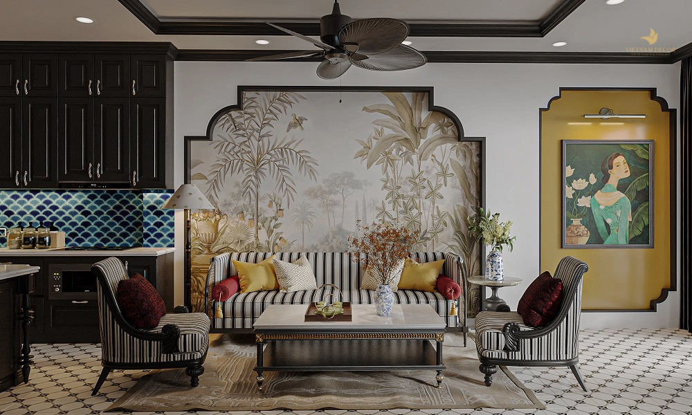 phòng khách đẹp nhà ống