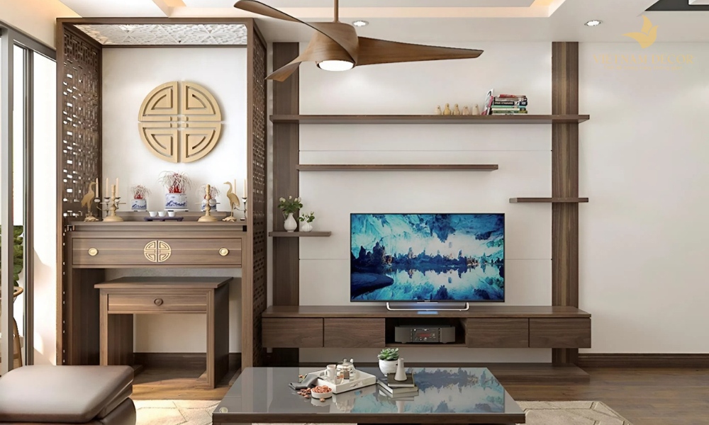 phòng khách nhà ống 5m hiện đại