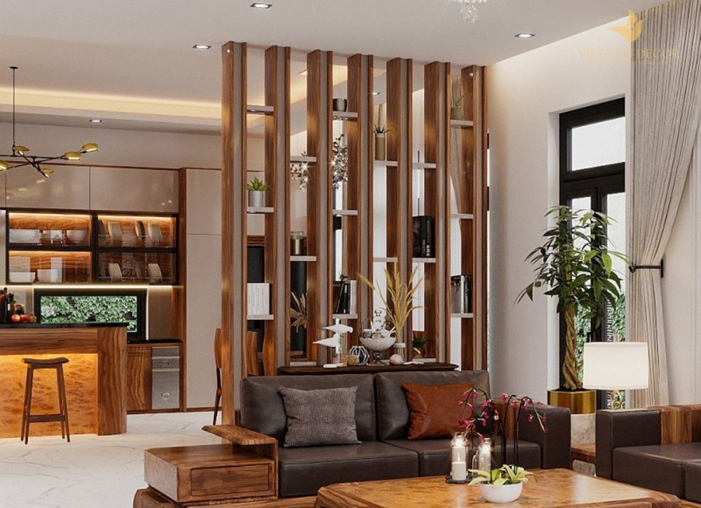 phòng khách và bếp thông nhau