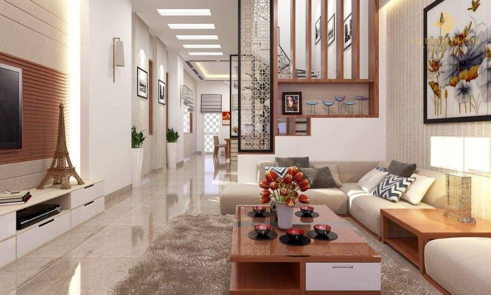 phòng khách đẹp nhà ống
