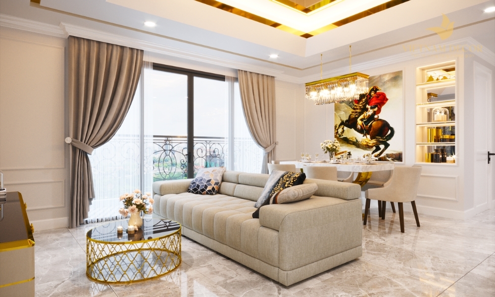 phòng khách tân cổ điển